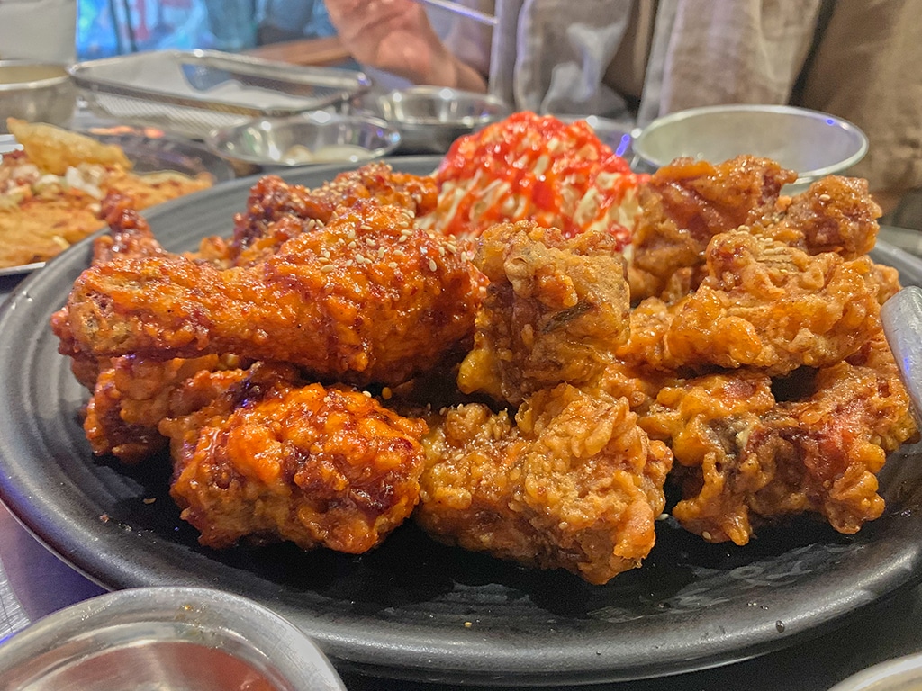 Firey and soy sauce deep fried chicken