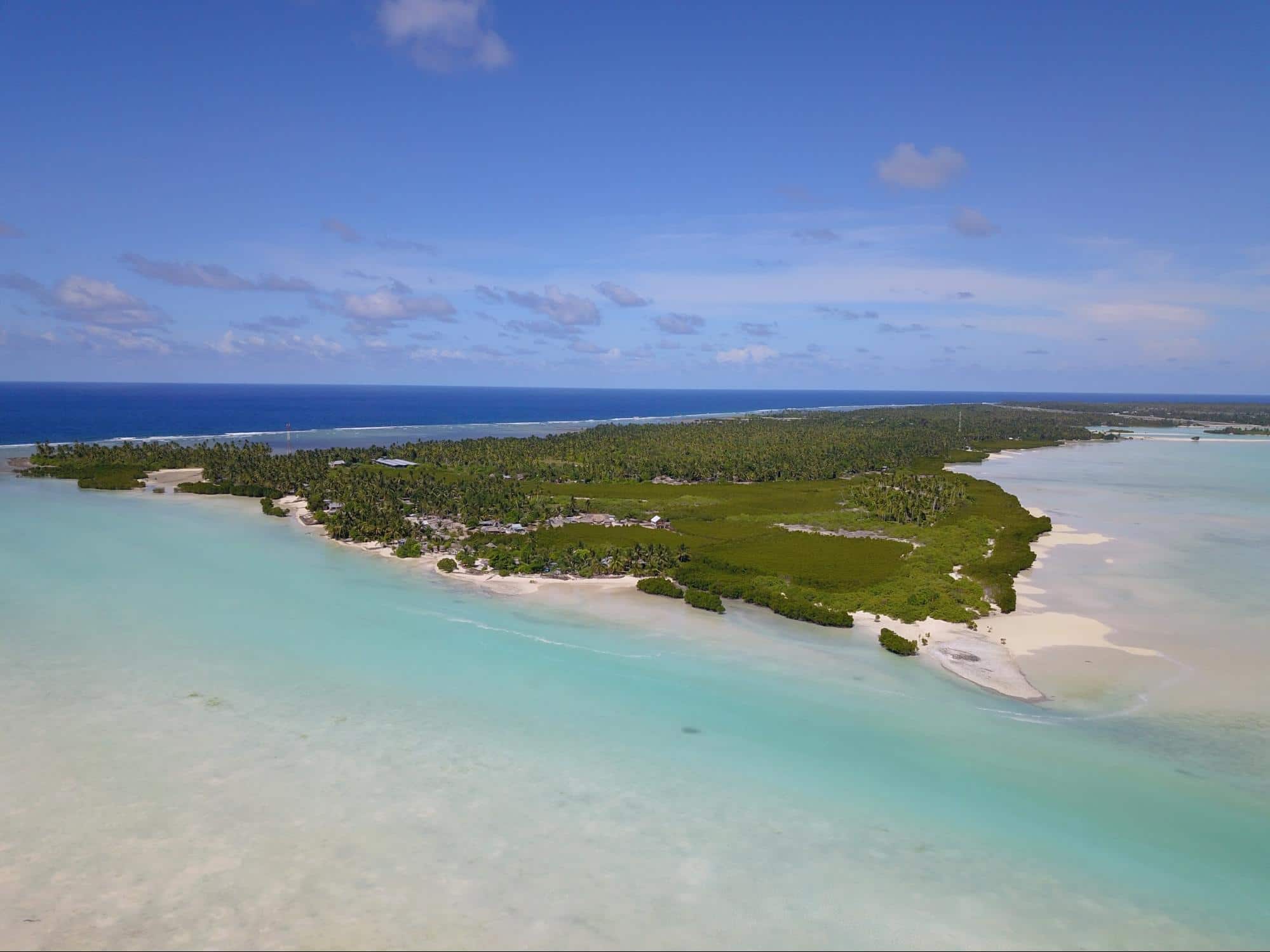 The clear and clean waters of Kiribati