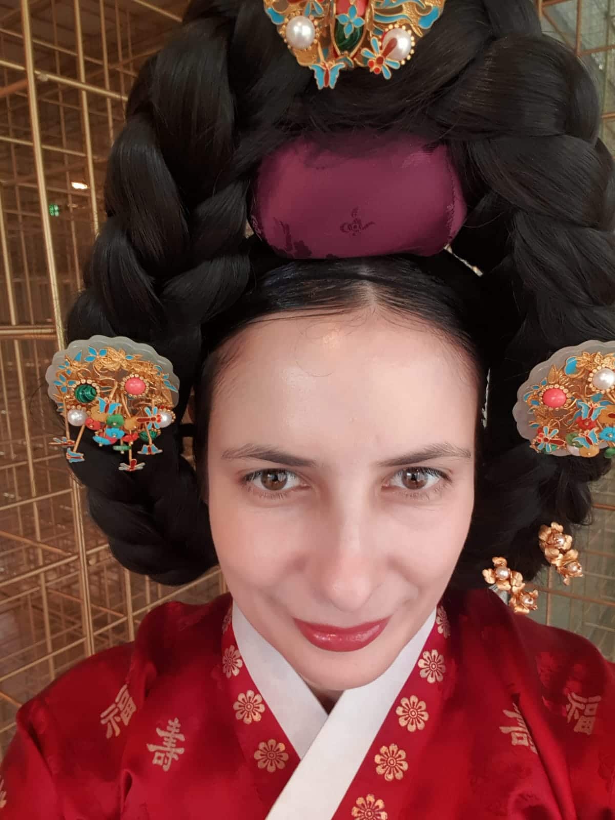 Dressing up in hanbok at Sulwhasoo