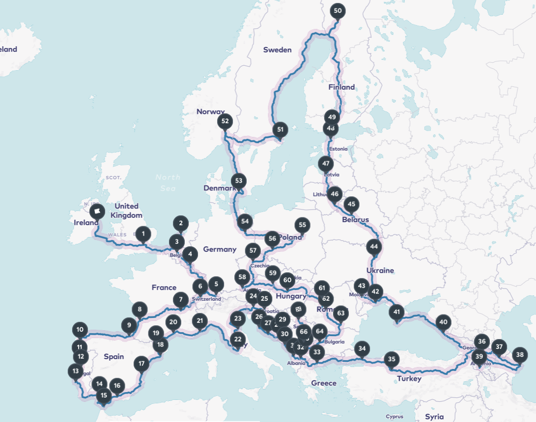 best road trip planner europe
