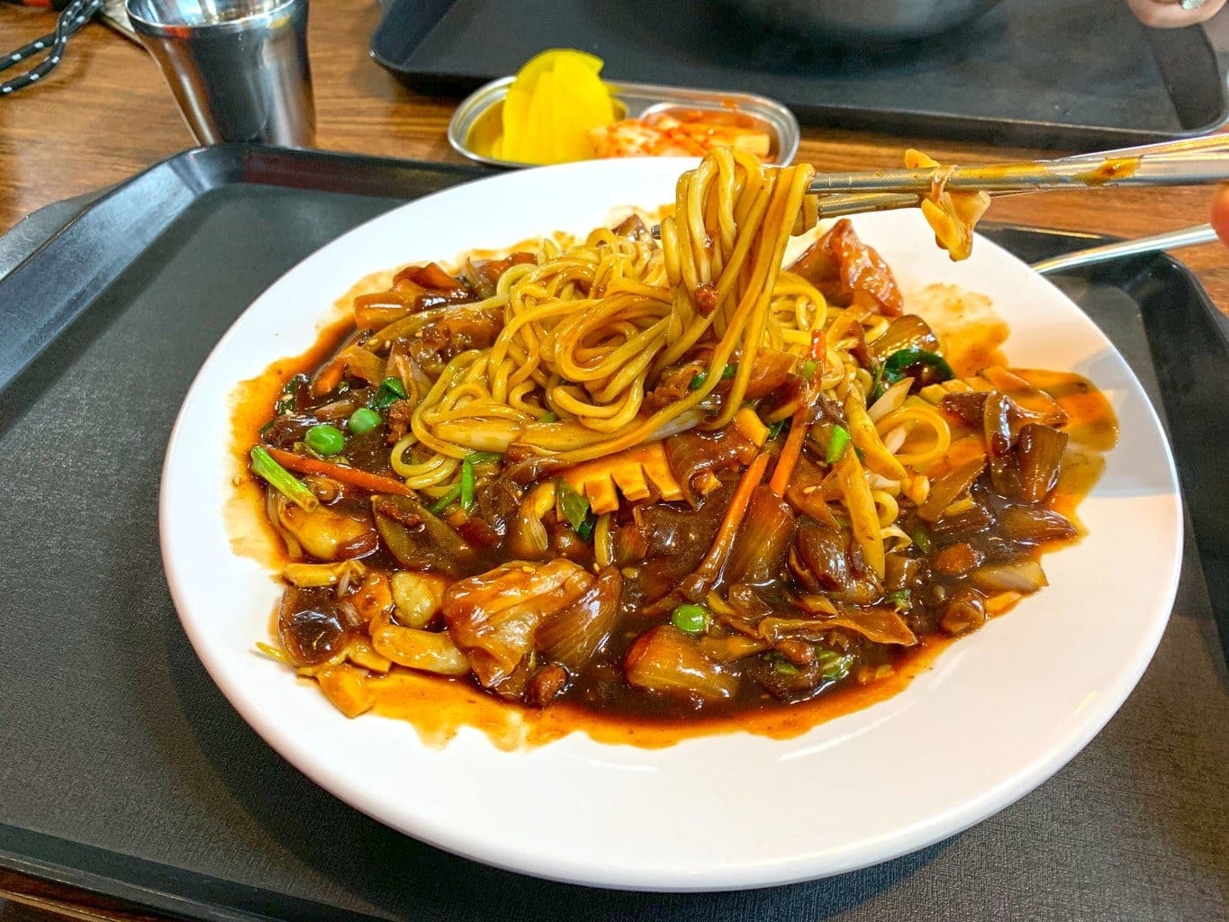 Famous jajangmyeon (black bean noodles) in Incheon Chinatown